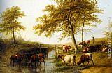 Thomas Sidney Cooper Cattle Resting By A Brook painting